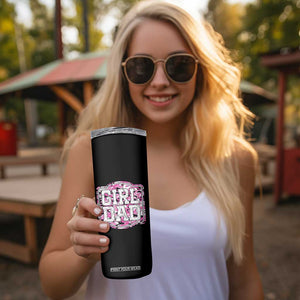 Girl Dad Skinny Tumbler Pink Camo Hunting Daddy Father's Day TS11 Print Your Wear