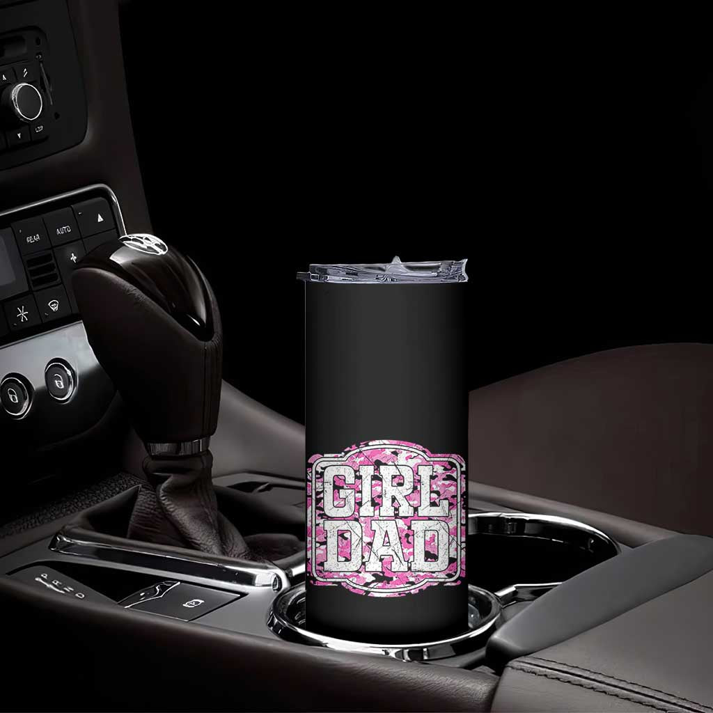 Girl Dad Skinny Tumbler Pink Camo Hunting Daddy Father's Day TS11 Print Your Wear