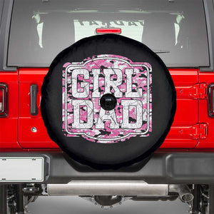 Girl Dad Spare Tire Cover Pink Camo Hunting Daddy Father's Day TS11 Black Print Your Wear