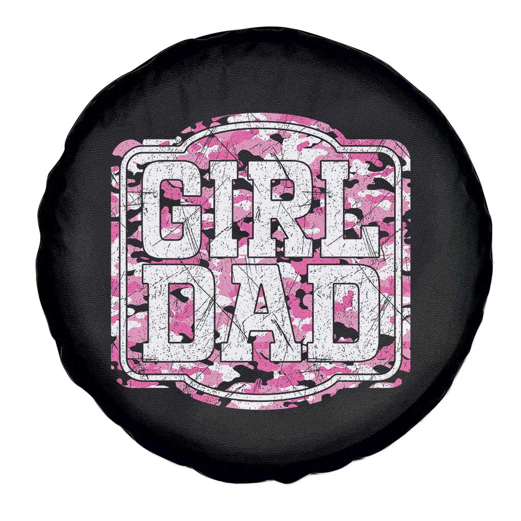Girl Dad Spare Tire Cover Pink Camo Hunting Daddy Father's Day TS11 Print Your Wear