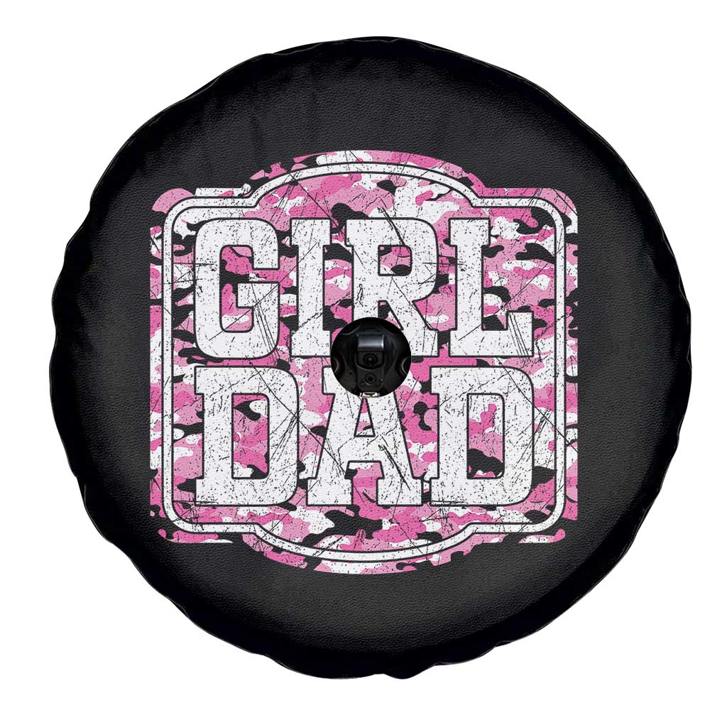 Girl Dad Spare Tire Cover Pink Camo Hunting Daddy Father's Day TS11 Print Your Wear