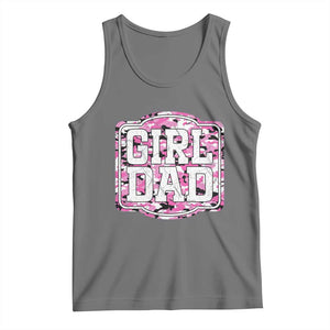 Girl Dad Tank Top Pink Camo Hunting Daddy Father's Day TS11 Black Heather Print Your Wear