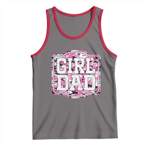 Girl Dad Tank Top Pink Camo Hunting Daddy Father's Day TS11 Deep Heather Red Print Your Wear