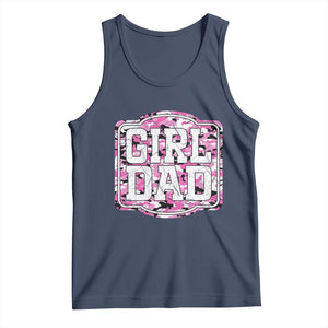 Girl Dad Tank Top Pink Camo Hunting Daddy Father's Day TS11 Navy Print Your Wear
