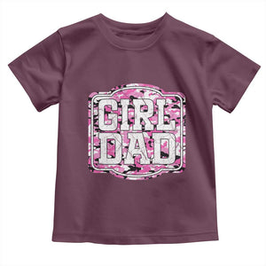 Girl Dad Toddler T Shirt Pink Camo Hunting Daddy Father's Day TS11 Maroon Print Your Wear