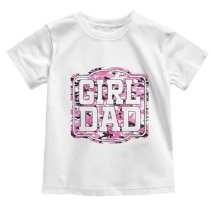 Girl Dad Toddler T Shirt Pink Camo Hunting Daddy Father's Day TS11 White Print Your Wear