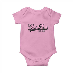 Girl Dad Est 2026 Baby Onesie Dad Of Girl 2026 Baby Announcement TS11 Light Pink Print Your Wear