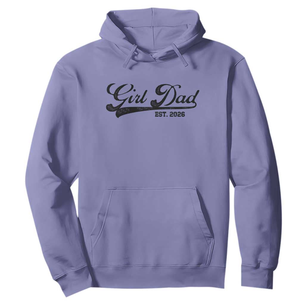 Girl Dad Est 2026 Hoodie Dad Of Girl 2026 Baby Announcement TS11 Violet Print Your Wear