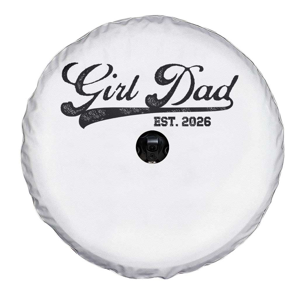 Girl Dad Est 2026 Spare Tire Cover Dad Of Girl 2026 Baby Announcement TS11 Print Your Wear