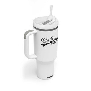 Girl Dad Est 2026 Tumbler With Handle Dad Of Girl 2026 Baby Announcement TS11 Print Your Wear