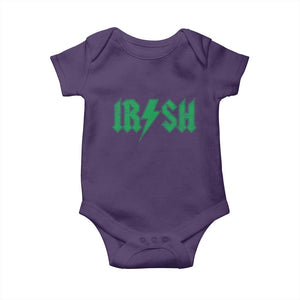 Funny Irish Rocker St Patrickss Day Lightning Bolt Rock and Roll Baby Onesie TS11 Purple Print Your Wear