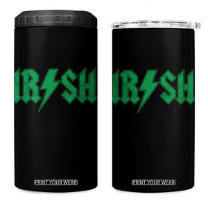 Funny Irish Rocker St Patrickss Day Lightning Bolt Rock and Roll 4 in 1 Can Cooler Tumbler TS11 One Size: 16 oz Black Print Your Wear
