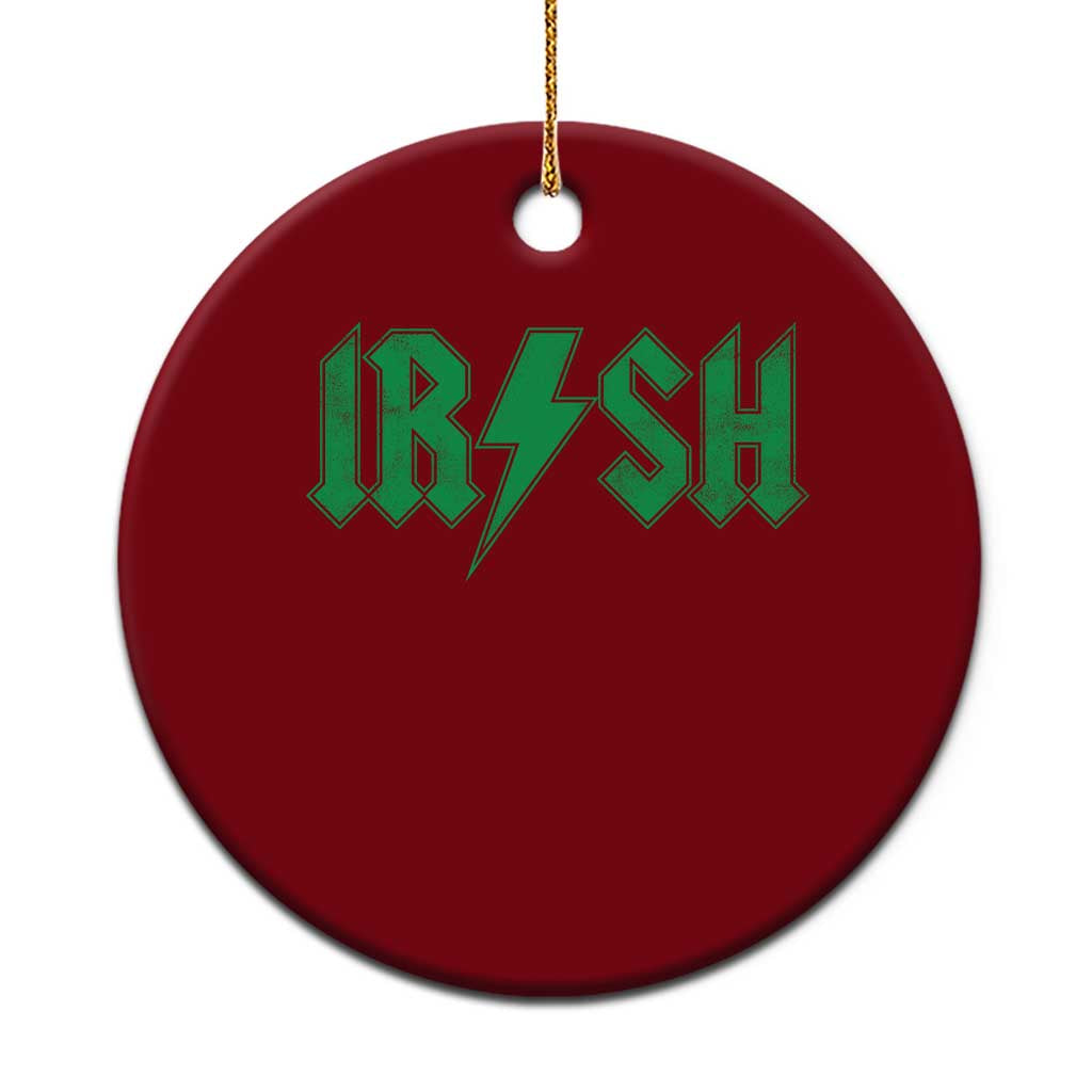 Funny Irish Rocker St Patrickss Day Lightning Bolt Rock and Roll Ceramic Ornament TS11 1pc Red Print Your Wear