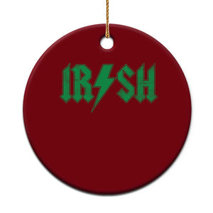 Funny Irish Rocker St Patrickss Day Lightning Bolt Rock and Roll Ceramic Ornament TS11 1pc Red Print Your Wear