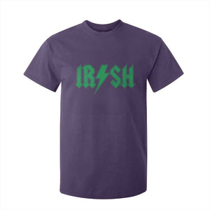 Funny Irish Rocker St Patrickss Day Lightning Bolt Rock and Roll T Shirt For Kid TS11 Purple Print Your Wear