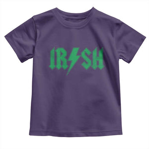 Funny Irish Rocker St Patrickss Day Lightning Bolt Rock and Roll Toddler T Shirt TS11 Purple Print Your Wear
