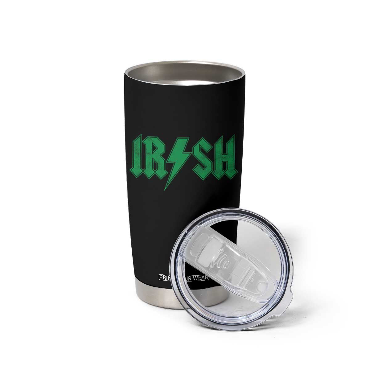 Funny Irish Rocker St Patrickss Day Lightning Bolt Rock and Roll Tumbler Cup TS11 Print Your Wear