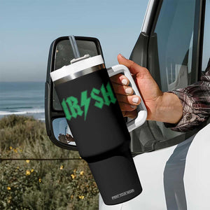 Funny Irish Rocker St Patrickss Day Lightning Bolt Rock and Roll Tumbler With Handle TS11 Print Your Wear