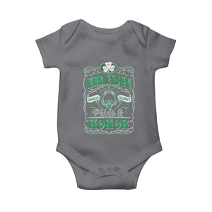Vintage Irish Pride And Honor St Patricks Day Baby Onesie TS11 Charcoal Print Your Wear