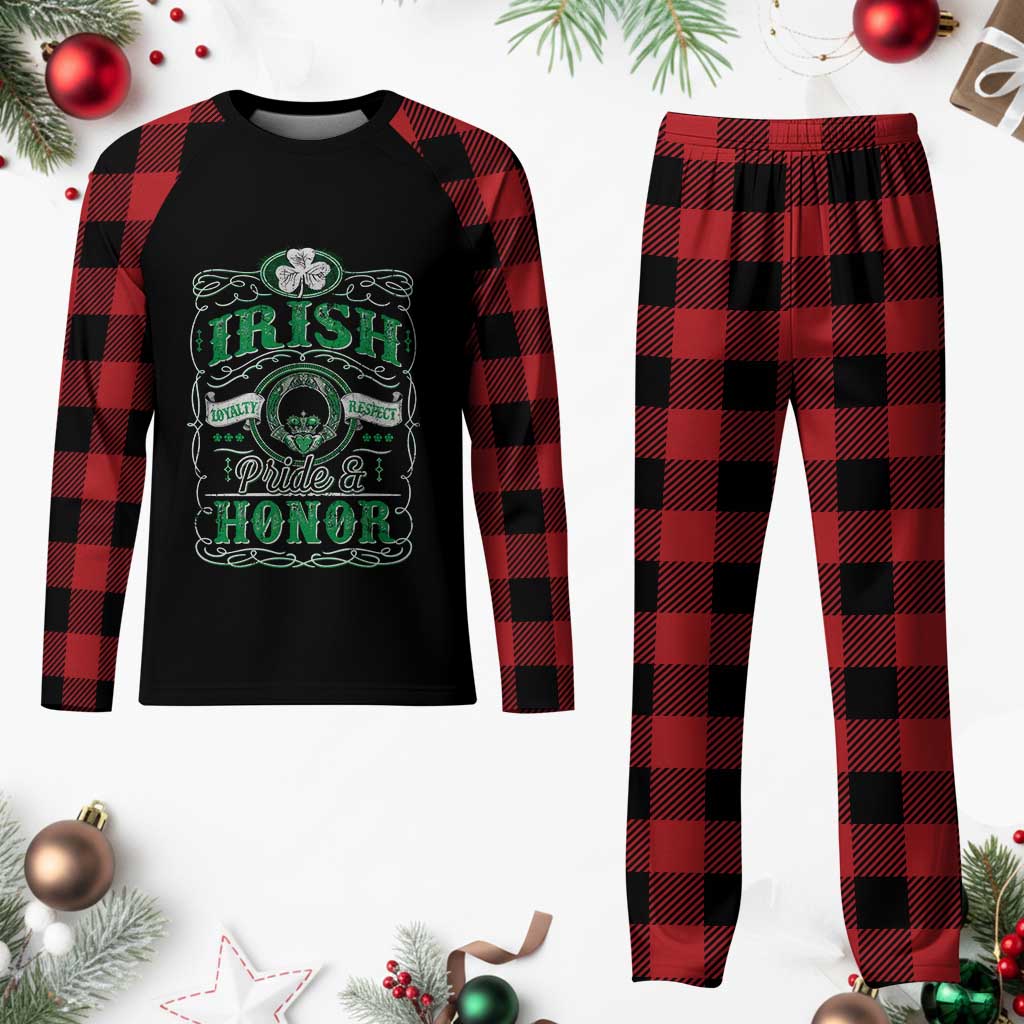 Vintage Irish Pride And Honor St Patricks Day Plaid Pajama Set TS11 Buffalo Plaid Print Your Wear