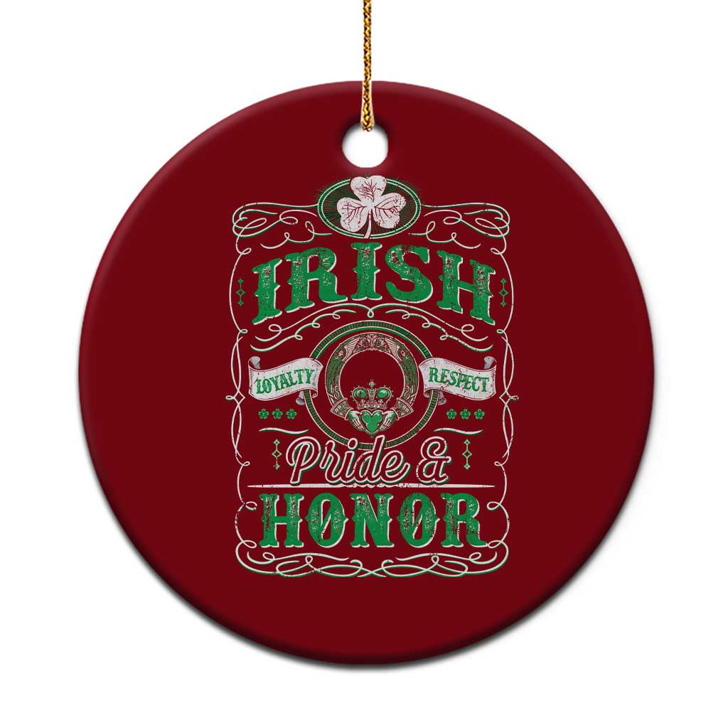 Vintage Irish Pride And Honor St Patricks Day Ceramic Ornament TS11 1pc Red Print Your Wear