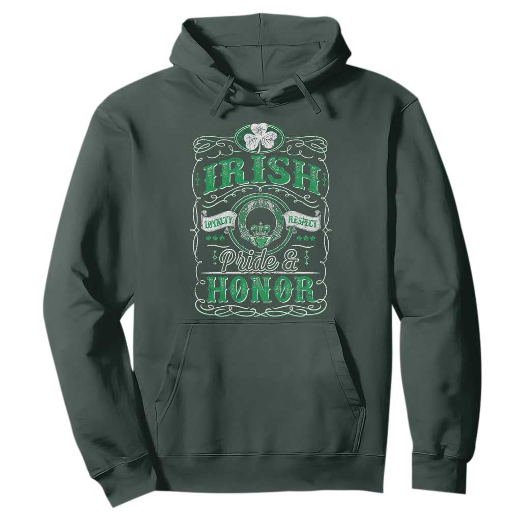 Vintage Irish Pride And Honor St Patricks Day Hoodie TS11 Dark Forest Green Print Your Wear