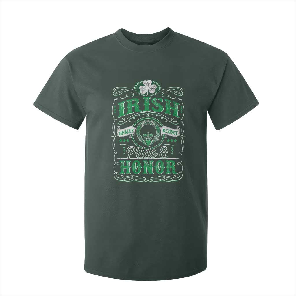Vintage Irish Pride And Honor St Patricks Day T Shirt For Kid TS11 Dark Forest Green Print Your Wear