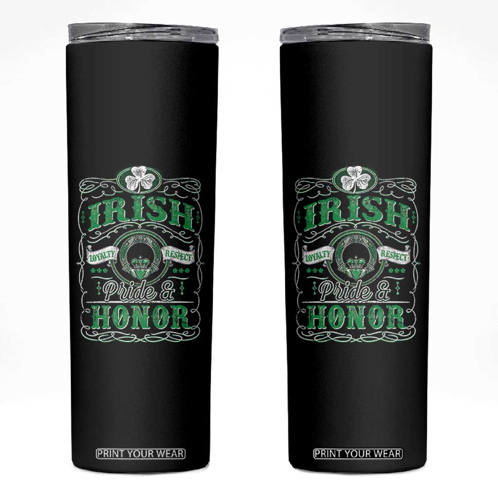 Vintage Irish Pride And Honor St Patricks Day Skinny Tumbler TS11 Black Print Your Wear
