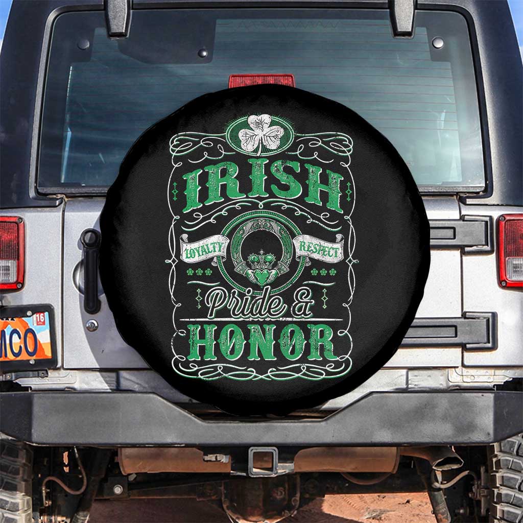 Vintage Irish Pride And Honor St Patricks Day Spare Tire Cover TS11 No hole Black Print Your Wear