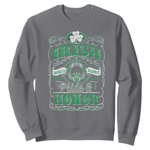 Vintage Irish Pride And Honor St Patricks Day Sweatshirt TS11 Charcoal Print Your Wear