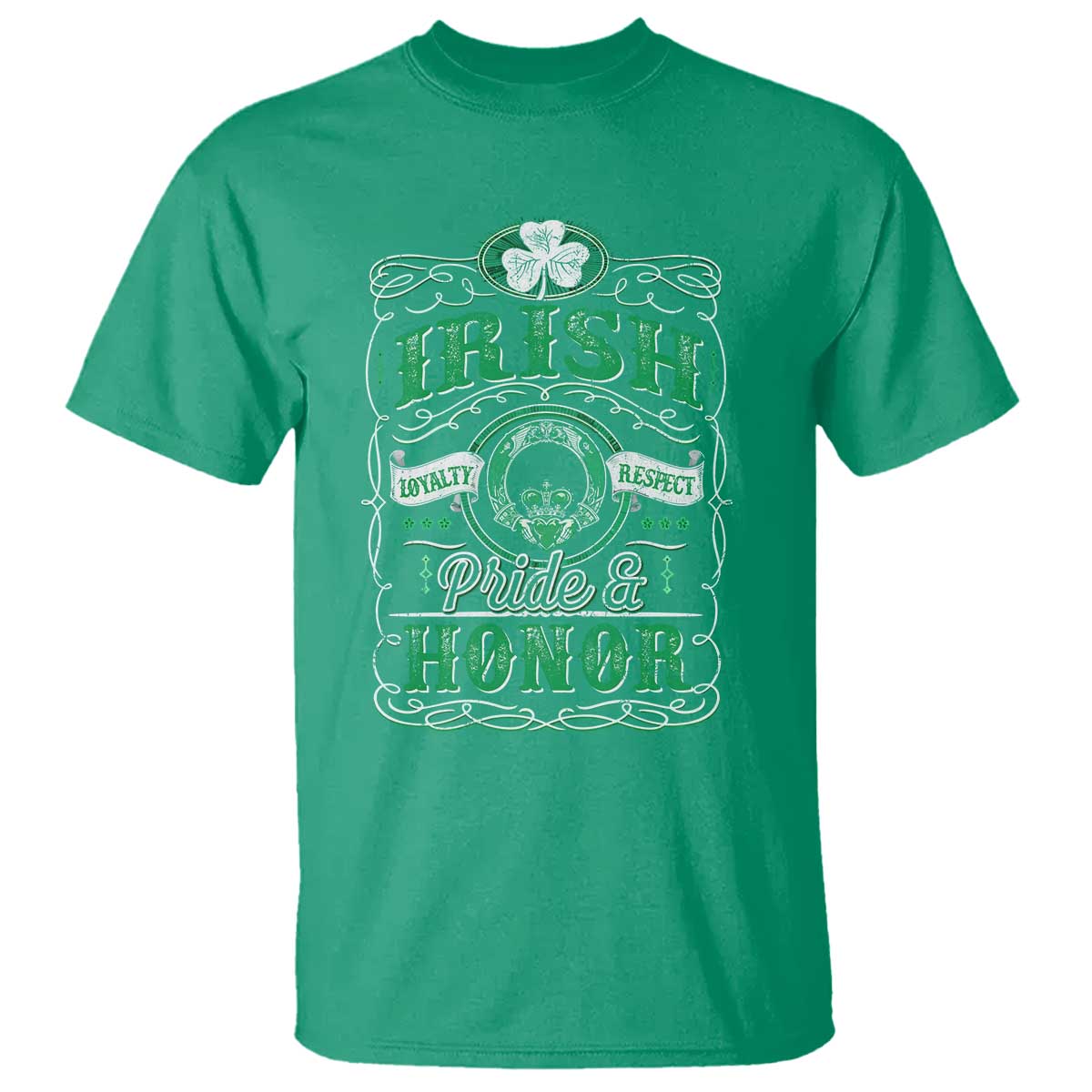Vintage Irish Pride And Honor St Patricks Day T Shirt TS11 Irish Green Print Your Wear