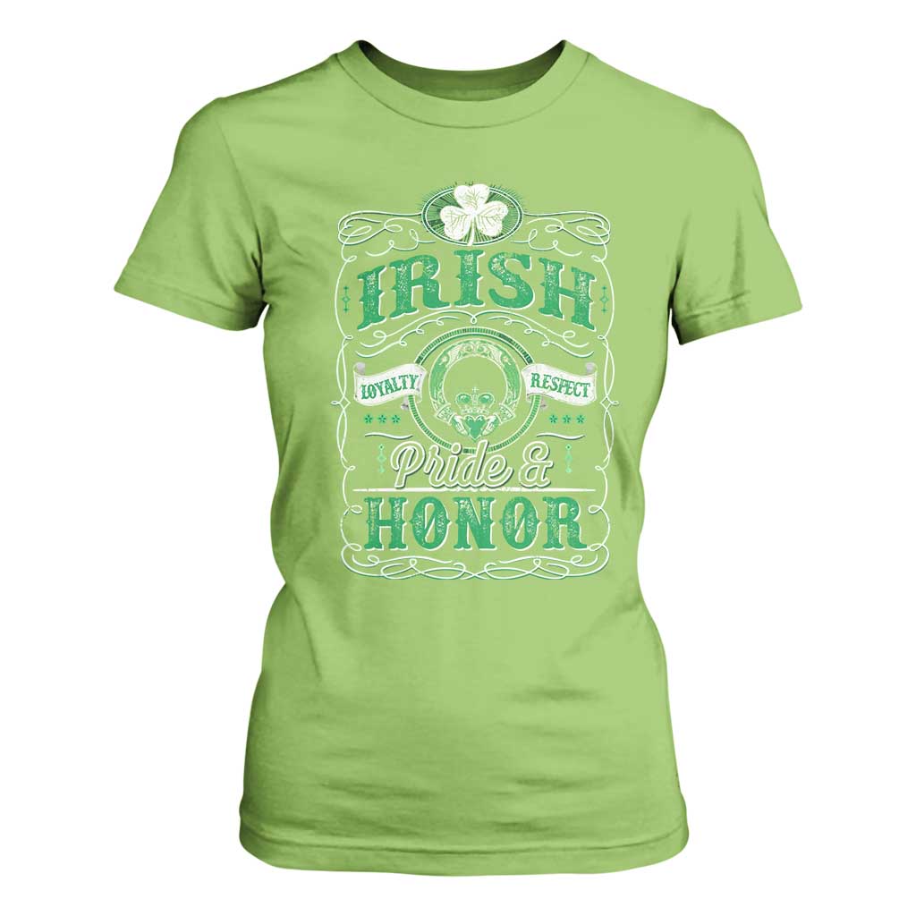 Vintage Irish Pride And Honor St Patricks Day T Shirt For Women TS11 Lime Print Your Wear
