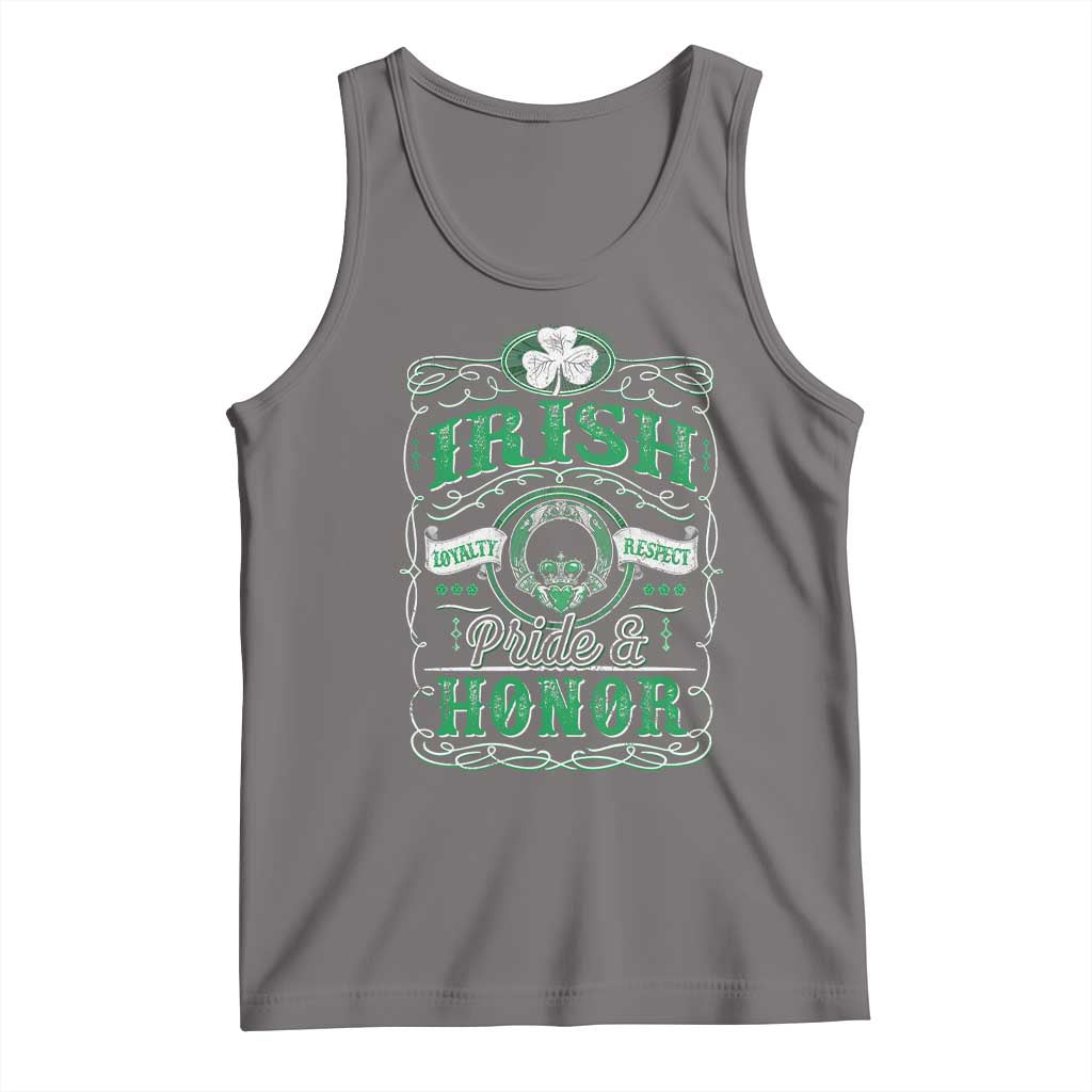 Vintage Irish Pride And Honor St Patricks Day Tank Top TS11 Deep Heather Print Your Wear