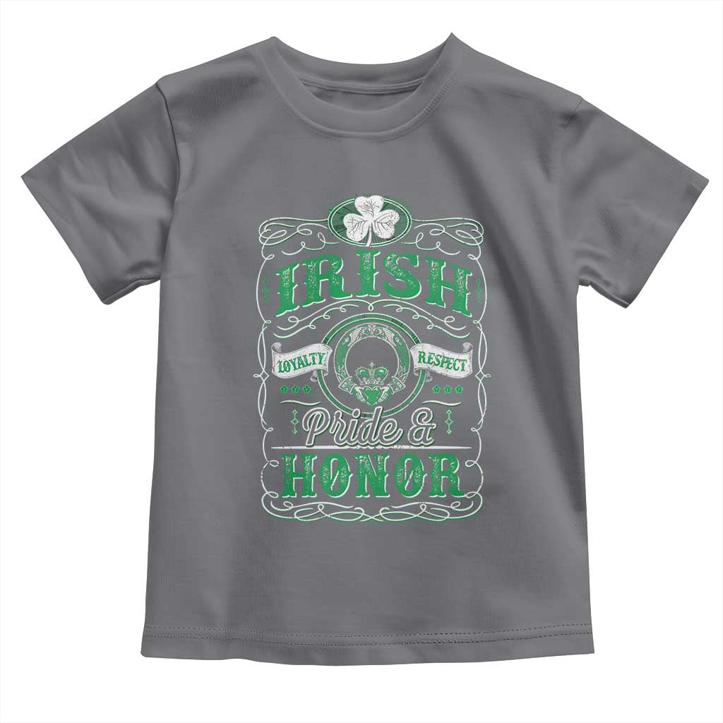 Vintage Irish Pride And Honor St Patricks Day Toddler T Shirt TS11 Charcoal Print Your Wear