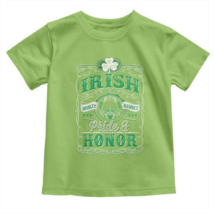 Vintage Irish Pride And Honor St Patricks Day Toddler T Shirt TS11 Lime Print Your Wear