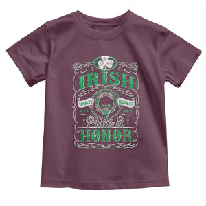 Vintage Irish Pride And Honor St Patricks Day Toddler T Shirt TS11 Maroon Print Your Wear