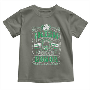 Vintage Irish Pride And Honor St Patricks Day Toddler T Shirt TS11 Military Green Print Your Wear
