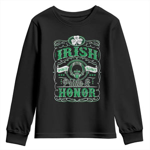 Vintage Irish Pride And Honor St Patricks Day Youth Sweatshirt TS11 Black Print Your Wear
