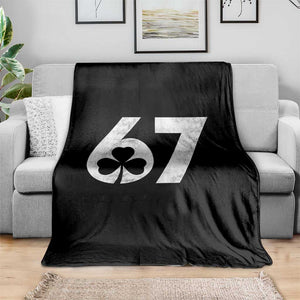 Funny St Patricks Day 67 Six Seven Vintage Shamrock Throw Blanket TS11 Print Your Wear