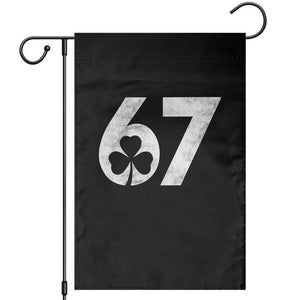 Funny St Patricks Day 67 Six Seven Vintage Shamrock Garden Flag TS11 Black Print Your Wear