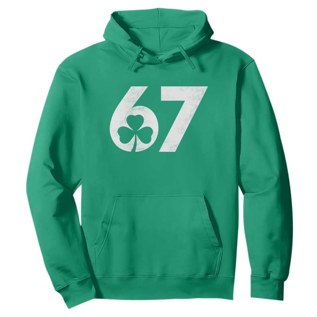 Funny St Patricks Day 67 Six Seven Vintage Shamrock Hoodie TS11 Irish Green Print Your Wear