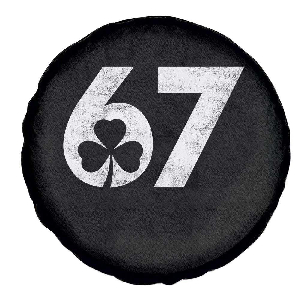 Funny St Patricks Day 67 Six Seven Vintage Shamrock Spare Tire Cover TS11 Print Your Wear