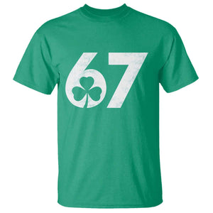 Funny St Patricks Day 67 Six Seven Vintage Shamrock T Shirt TS11 Irish Green Print Your Wear