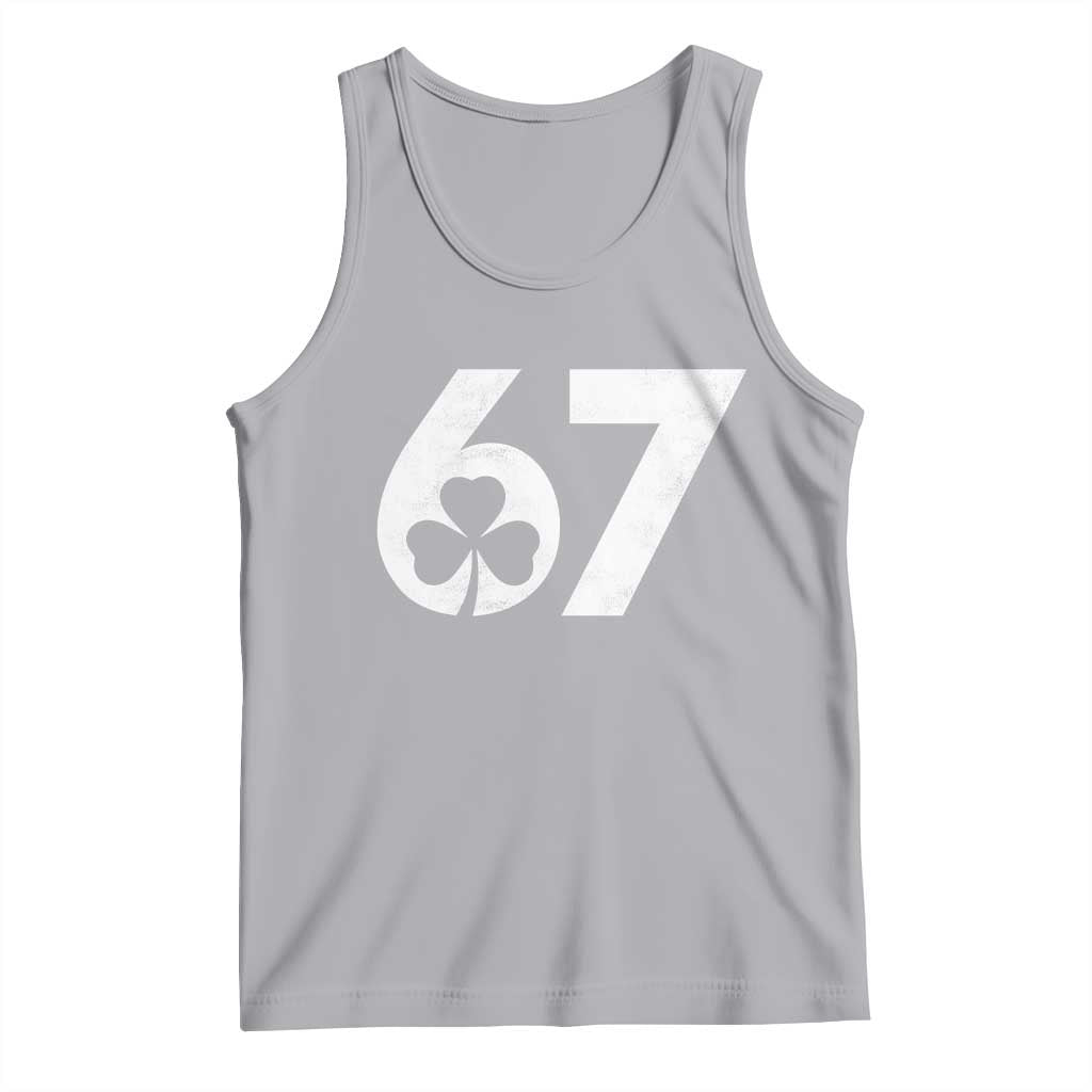 Funny St Patricks Day 67 Six Seven Vintage Shamrock Tank Top TS11 Athletic Heather Print Your Wear