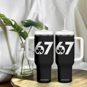 Funny St Patricks Day 67 Six Seven Vintage Shamrock Tumbler With Handle TS11 Print Your Wear