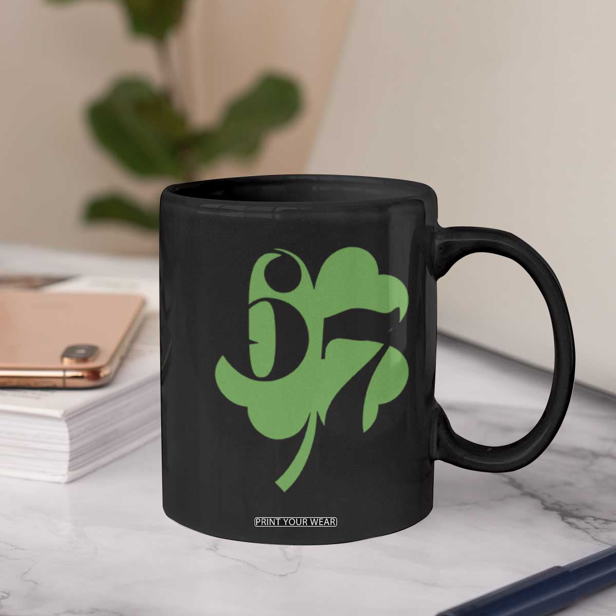 Funny St Patricks Day 67 Six Seven Meme Shamrock Coffee Mug TS11 Print Your Wear