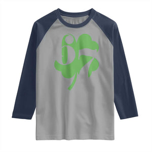 Funny St Patricks Day 67 Six Seven Meme Shamrock Raglan Shirt TS11 Sport Gray Navy Print Your Wear