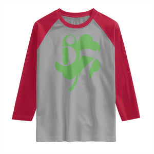 Funny St Patricks Day 67 Six Seven Meme Shamrock Raglan Shirt TS11 Sport Gray Red Print Your Wear