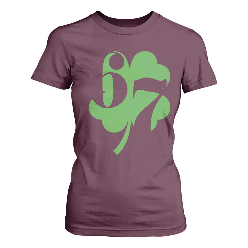 Funny St Patricks Day 67 Six Seven Meme Shamrock T Shirt For Women TS11 Maroon Print Your Wear