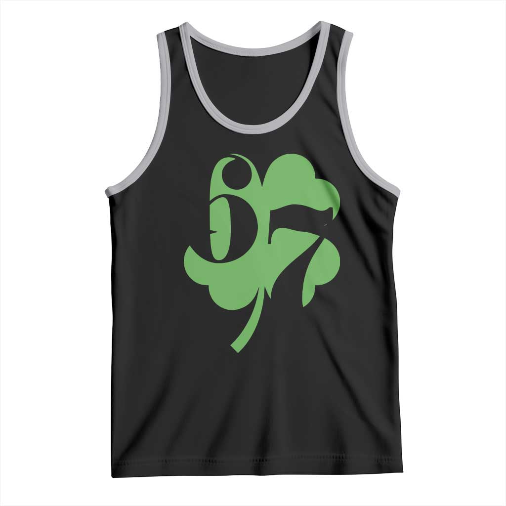 Funny St Patricks Day 67 Six Seven Meme Shamrock Tank Top TS11 Black Athletic Heather Print Your Wear